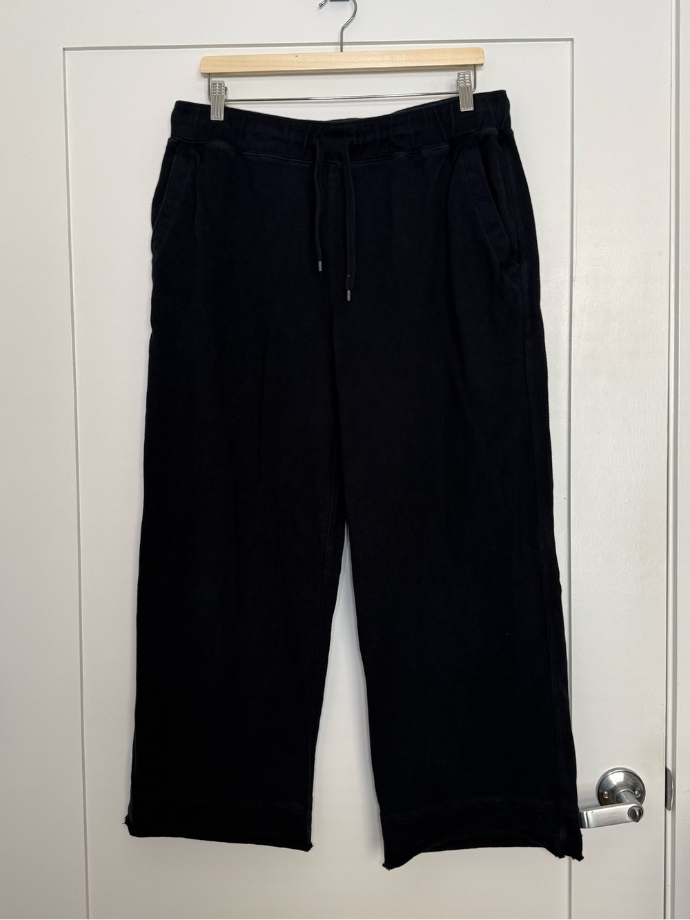 Buck Mason Sweatpants Mens Sz XL Black Heavyweight Straight Leg Cotton Lounge
